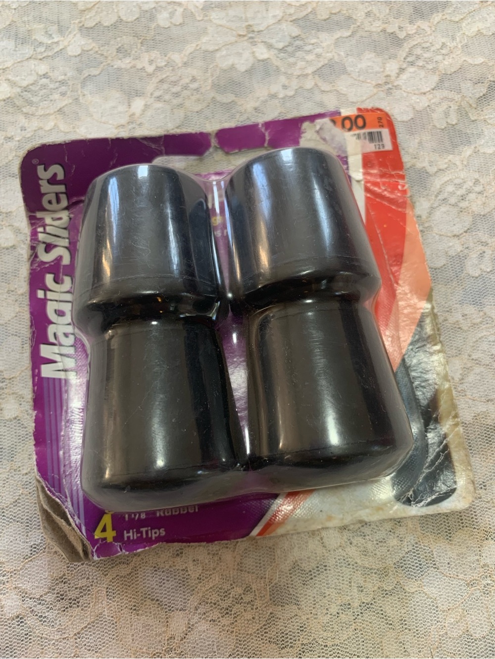 Black Rubber Hi-Tips Pack of 4